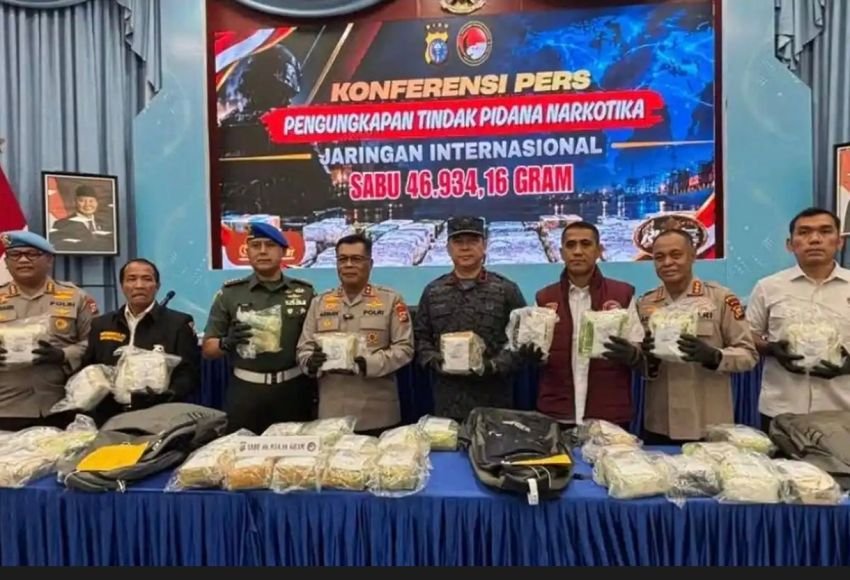 Babinsa Aktif dari Langkat Ditangkap di Pekanbaru, 46,9 Kg Sabu Senilai Rp84,49 Miliar Disita
